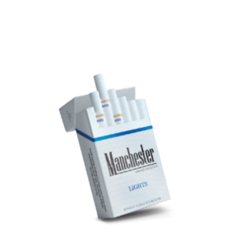 Manchester Lights Cigarettes - 1 Carton (10 Packs) (SKU SS-208)