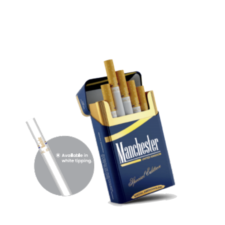 Manchester Special Edition Blue Cigarettes (SKU SS-191) - 1 Carton (10 Packs)