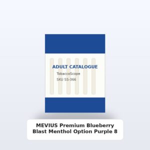 MEVIUS Premium Blueberry Blast Menthol Option Purple 8 - 1 Carton (10 Packs)